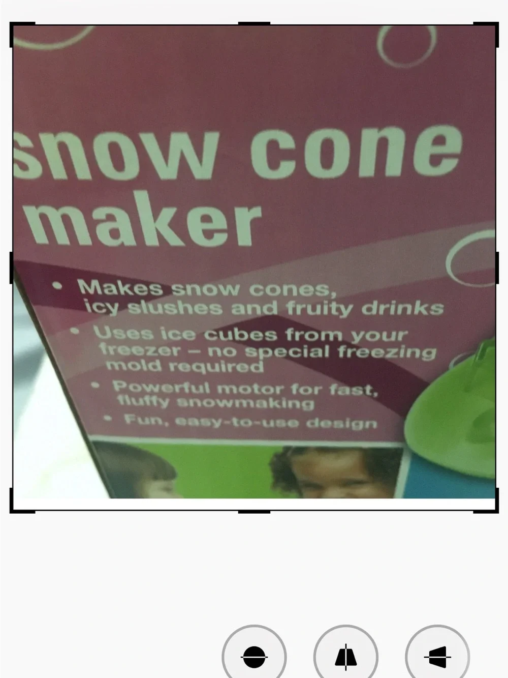 RIVAL Snow Cone Maker in Green, new, no tag